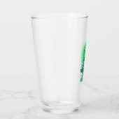 Retro Alien Space Geek Glass Tumbler (Rechts)