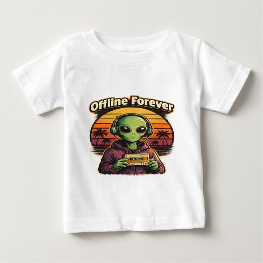 Retro Alien Vintage Esthetisch T-Shirt (Voorkant)