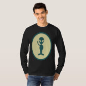 Retro Alien Vintage UFO T-shirt (Voorkant volledig)