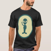Retro Alien Vintage UFO T-shirt (Voorkant)