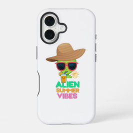 Retro Alien Zomer Strand Sfeer iPhone 16 Hoesje