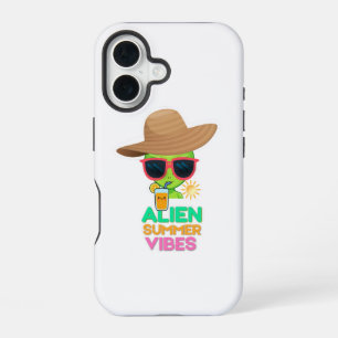 Retro Alien Zomer Strand Sfeer iPhone 16 Hoesje