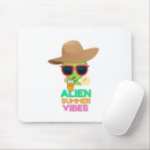 Retro Alien Zomer Strand Sfeer Muismat (Met muis)