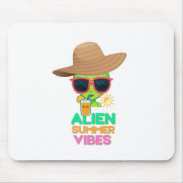 Retro Alien Zomer Strand Sfeer Muismat