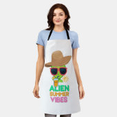 Retro Alien Zomer Strand Sfeer Schort (Gedragen)