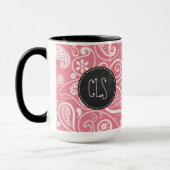 Retro-alkboard; Blush Pink Paisley; Floral Mok (Links)