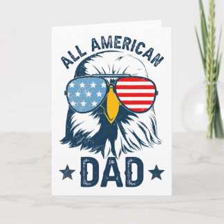 Retro All American Dad 4th Of July T-shirt Papa Ar Kaart