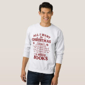 Retro All I Want for Christmas More Books Trui (Voorkant volledig)