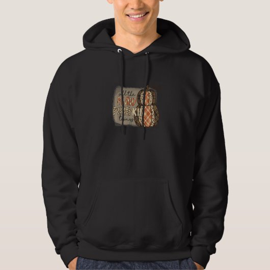 Retro All The Plaid Pumpkin Fall Autumn Family Tha Hoodie (Voorkant)
