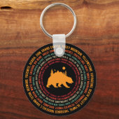 Retro Alle 63 Amerikaanse Nationale Parken Sleutelhanger (Voorkant)