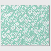 Retro Alle kleurentelefoonpatronen Cadeaupapier (Vlak)