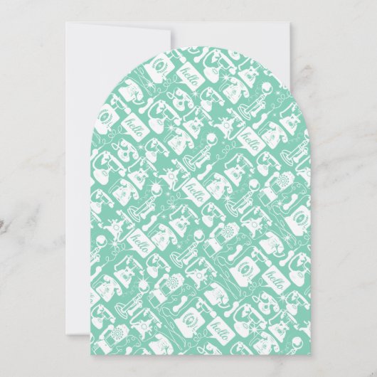 Retro Alle kleurentelefoonpatronen Kaart (Voorkant)