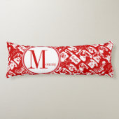 Retro Alle kleurentelefoonpatronen Lichaamskussen (Voorkant)