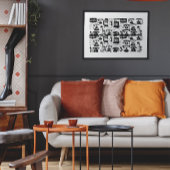 Retro Alle kleurentelefoonpatronen Poster