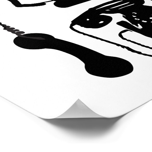 Retro Alle kleurentelefoonpatronen Poster (Hoek)