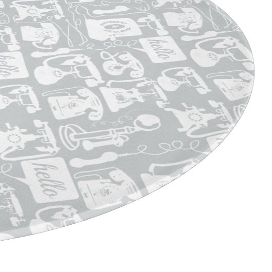 Retro Alle kleurentelefoonpatronen Snijplank (Hoek)