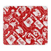 Retro Alle kleurentelefoonpatronen Snijplank (Voorkant)