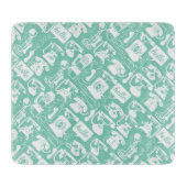 Retro Alle kleurentelefoonpatronen Snijplank (Voorkant)