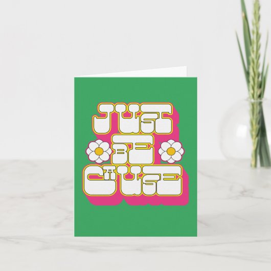 Retro alleen omdat Roze en Groen Kaart (Voorkant)