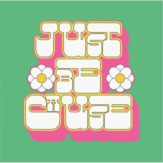 Retro alleen omdat Roze en Groen Sticker (Voorkant)