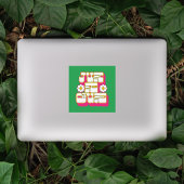 Retro alleen omdat Roze en Groen Sticker