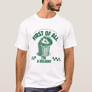 Retro 'Allereerst, ik ben een genot' Angry Opossum T-shirt