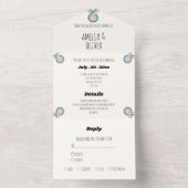 Retro alles in één bruiloft uitnodiging (Binnen)