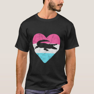 Retro alligator cadeau voor vrouwen of meisjes t-shirt