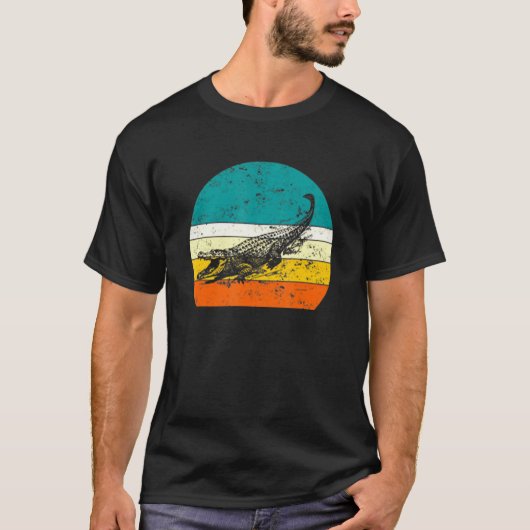 Retro Alligator Krokodil T-shirt (Voorkant)