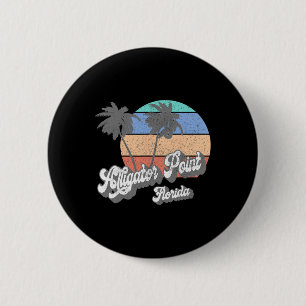 Retro Alligator Point Florida Fl Vintage Strand Su Ronde Button 5,7 Cm