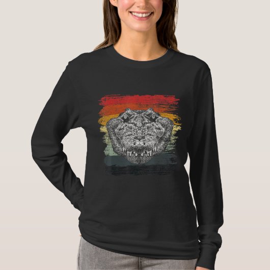 Retro Alligator Reptile Gator Crocodile T-shirt (Voorkant)