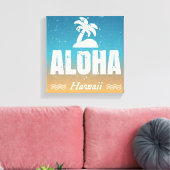 Retro Aloha Hawaii Canvas Afdruk (Insitu (Woonkamer))