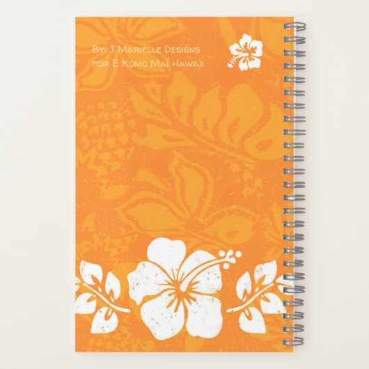 Retro Aloha Hawaii Groet Notitieboek (Achterkant)