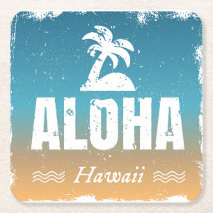 Retro Aloha Hawaii Kartonnen Onderzetters