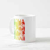 Retro Aloha Hawaii Koffiemok (Voorkant links)