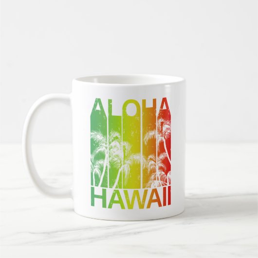 Retro Aloha Hawaii Koffiemok (Links)