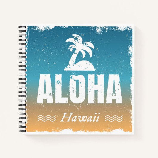 Retro Aloha Hawaii Notitieboek (Voorkant)