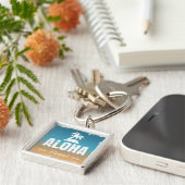 Retro Aloha Hawaii Sleutelhanger (Zijkant)