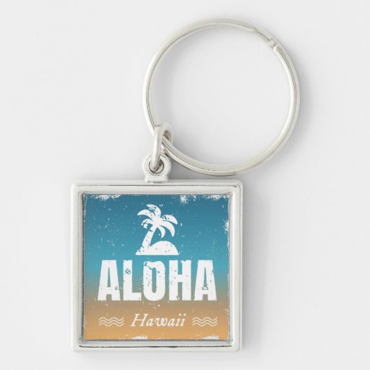 Retro Aloha Hawaii Sleutelhanger (Voorkant)