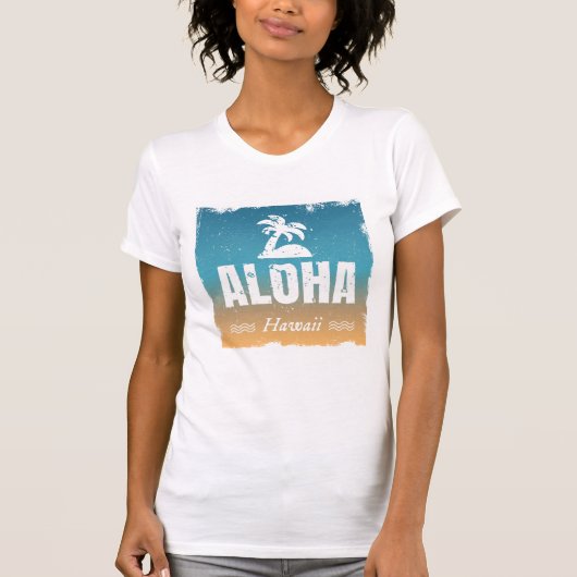 Retro Aloha Hawaii T-shirt (Voorkant)