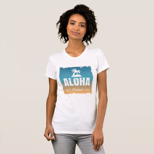Retro Aloha Hawaii T-shirt (Voorkant volledig)