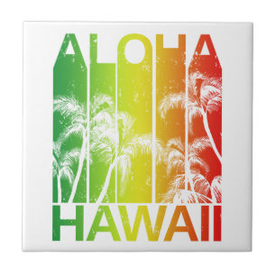Retro Aloha Hawaii Tegeltje