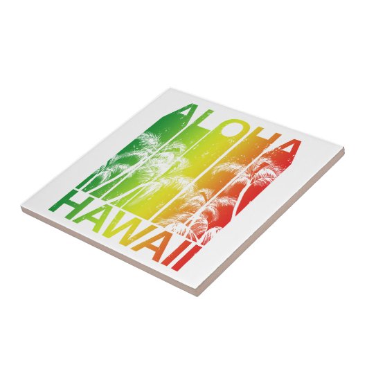 Retro Aloha Hawaii Tegeltje (Zijkant)