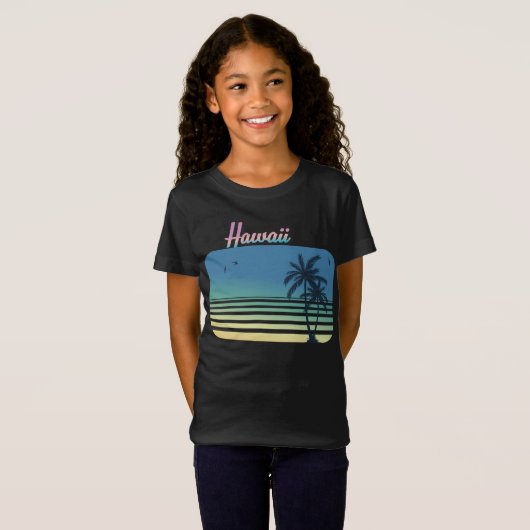  Retro Aloha Hawaiian Beach Vacation Hawaii T-shirt (Voorkant volledig)