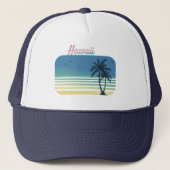  Retro Aloha Hawaiian Beach Vacation Hawaii Trucker Pet (Voorkant)