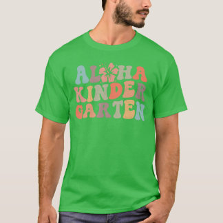 Retro Aloha Kindergarten Teacher Life Summer Beach T-shirt
