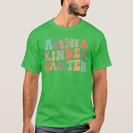 Retro Aloha Kindergarten Teacher Life Summer Beach T-shirt (Voorkant)