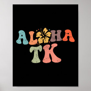 Retro Aloha Tk Docentenleven Zomer Vakantie Strand Poster