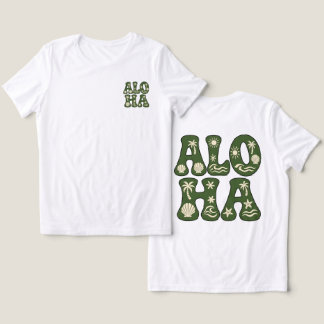 Retro Aloha Tropisch Strand Esthetiek Aangepast Tri-Blend Shirt