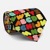 Retro Alphabet Letters stropdas leraar (Opgerold)